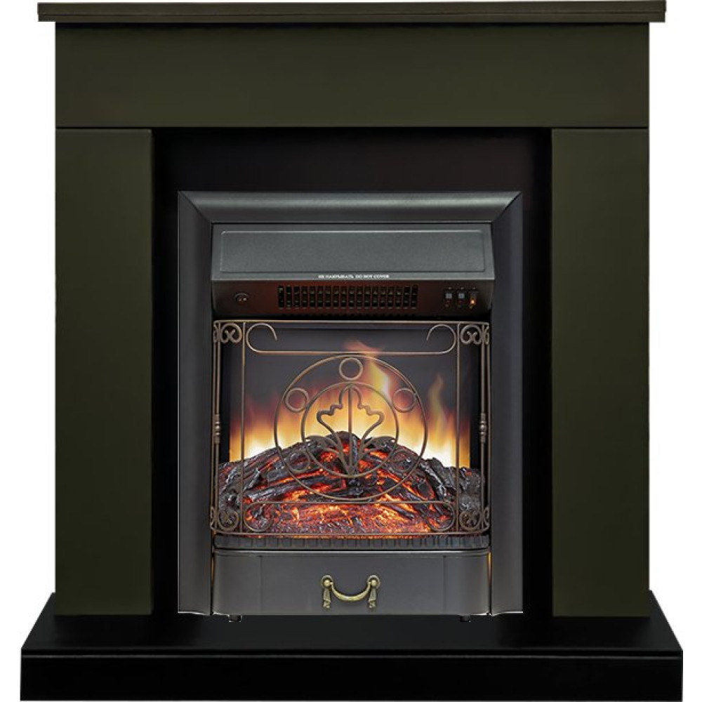 Royal Flame Bergen (Разборный) - Темная олива (Ширина 900 мм) с очагом Majestic FX Black