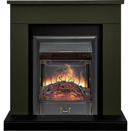 Royal Flame Bergen (Разборный) - Темная олива (Ширина 900 мм) с очагом Majestic FX Black