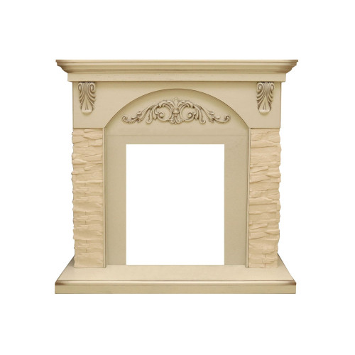 Dimplex Bern Сланец крупный бежевый / Алебастр темная патина с очагом Brookline Black