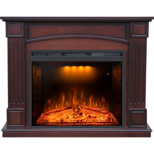 Royal Flame Boston - Темный дуб с очагом Emerald 28