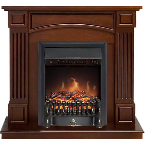 Royal Flame Boston - Темный дуб (Высота 925см) с очагом Fobos FX Black