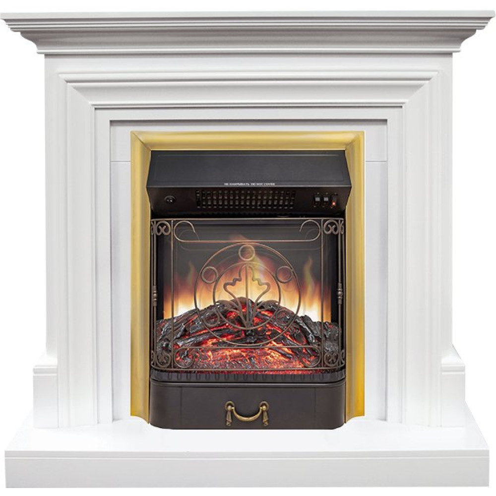 Royal Flame Bradford - Белый с очагом Majestic FX M Brass