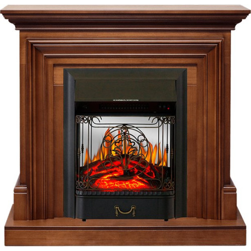 Royal Flame Bradford - Орех с очагом Majestic FX M Black