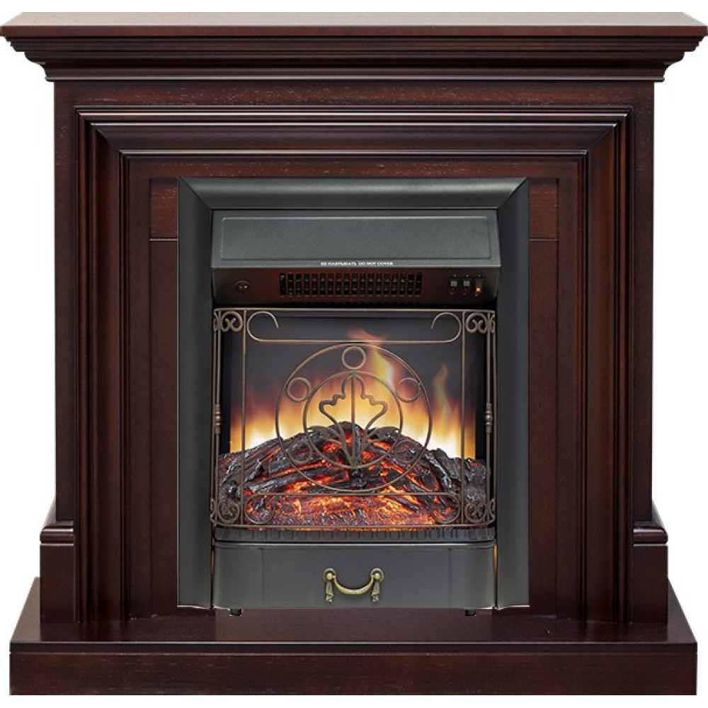Royal Flame Bradford - Темный дуб с очагом Majestic FX Black