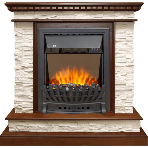 Royal Flame Calgary - Дуб / Сланец бежевый с очагом Aspen Black