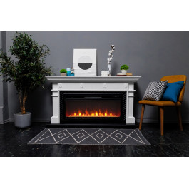 Royal Flame Carlyle - Белый с черным с очагом Vision 42 LED