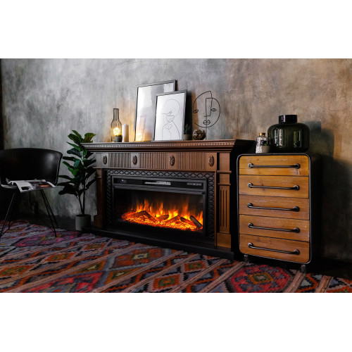 Royal Flame Carlyle - Белый с черным с очагом Vision 42 LED