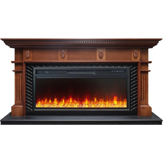Royal Flame Carlyle - Орех с черным с очагом Vision 42 LED