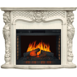 Royal Flame Castle - Слоновая кость с патиной с очагом Vision 30 EF LED FX