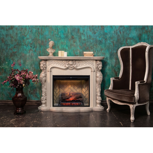 Dimplex Castle - Слоновая кость с темной патиной