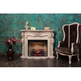 Dimplex Castle - Слоновая кость с темной патиной с очагом Symphony 30 DF3020-INT