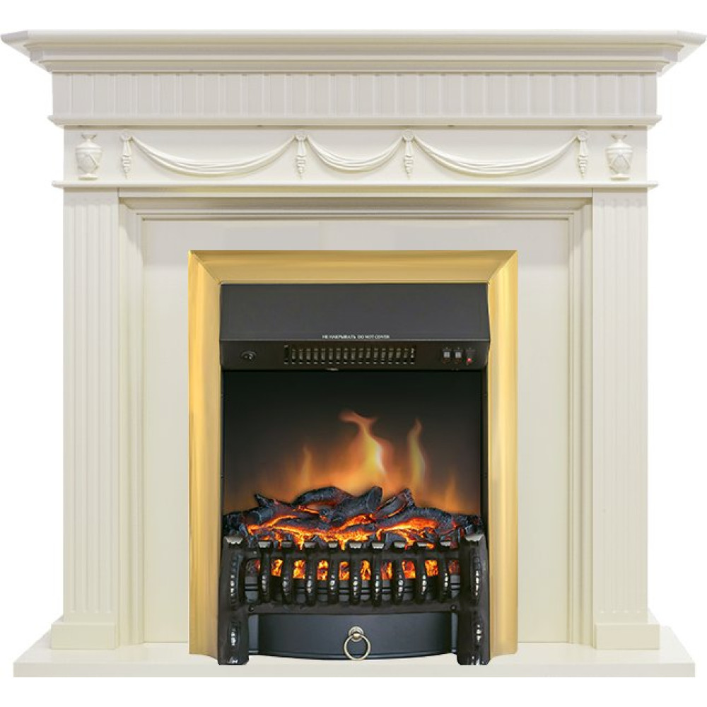 Royal Flame Corfu - Слоновая кость с очагом Fobos FX Brass
