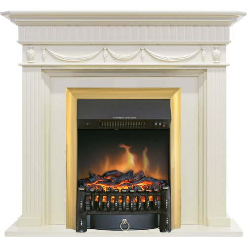 Royal Flame Corfu - Слоновая кость с очагом Fobos FX Brass