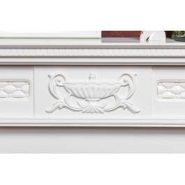 Royal Flame Corsica - Матовый белый (Ширина 1100) с очагом Majestic FX M Brass