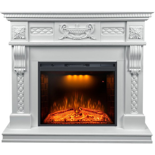 Royal Flame Corsica - Матовый белый (Высота 1110мм) с очагом Emerald 28