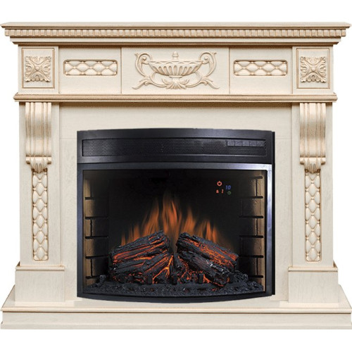 Royal Flame Corsica - Слоновая кость с патиной с очагом Dioramic 28 LED FX
