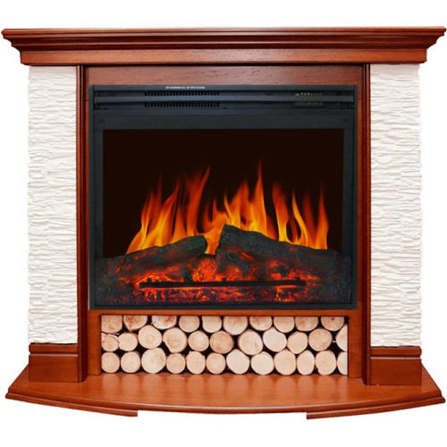 Royal Flame Country - Орех/Сланец белый с очагом Jupiter FX New