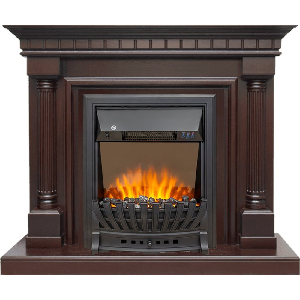Royal Flame Dallas - Темный дуб с очагом Aspen Black