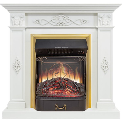 Royal Flame Derby - Белый дуб с очагом Majestic FX M Brass