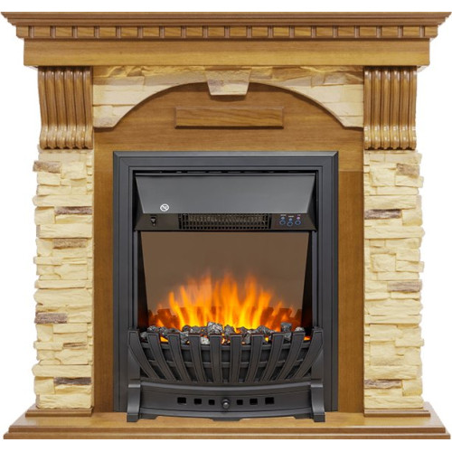 Royal Flame Dublin -  Дуб / Сланец с очагом Aspen Black