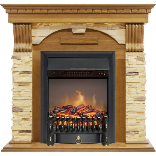 Royal Flame Dublin -  Дуб / Сланец с очагом Fobos FX M Black