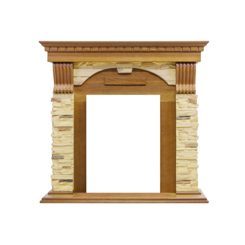 Royal Flame Dublin -  Дуб / Сланец с очагом Majestic FX M Brass