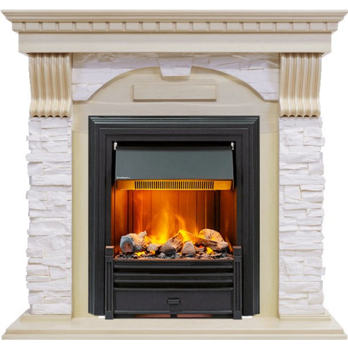 Dimplex Dublin - Слоновая кость с патиной / Сланец крем с очагом Brookline Black Dimplex Dublin - Слоновая кость с патиной / Сланец крем с очагом Brookline Black