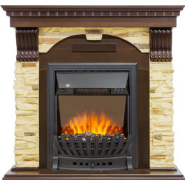 Royal Flame Dublin - Темный дуб / Сланец с очагом Aspen Black