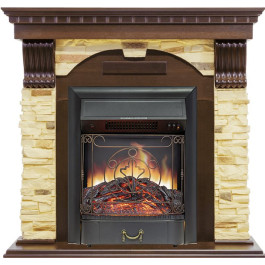 Royal Flame Dublin - Темный дуб / Сланец с очагом Majestic FX Black