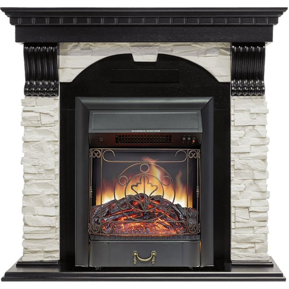 Royal Flame Dublin - Венге / Сланец белый с очагом Majestic FX Black