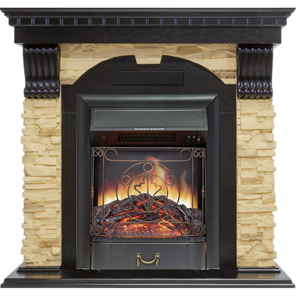 Royal Flame Dublin - Венге / Сланец с очагом Majestic FX Black