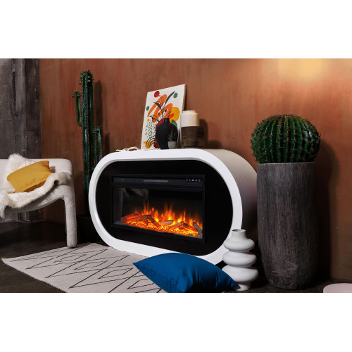 Royal Flame Ellips - Белый с черным с очагом Vision 60 LED