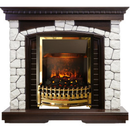 Dimplex Glasgow - Темный дуб / Белый с очагом Atherton