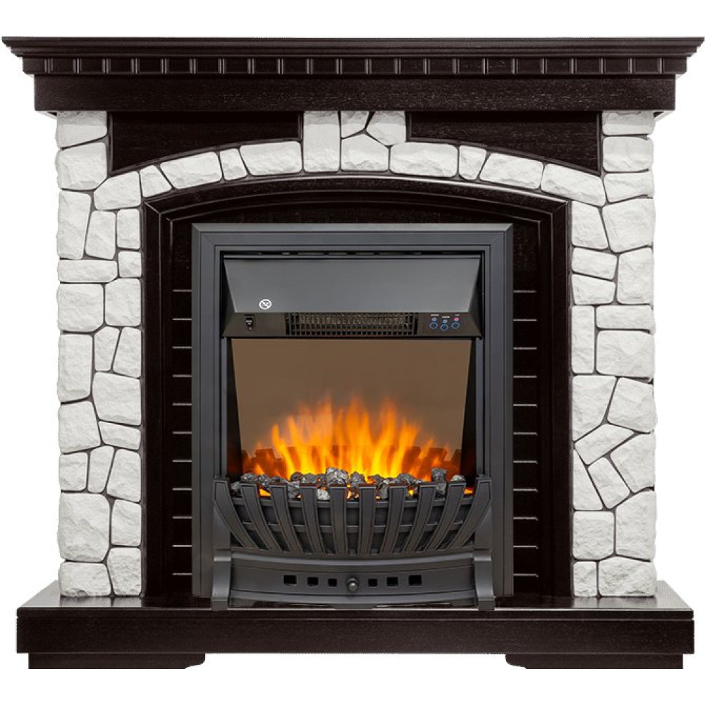 Royal Flame Glasgow - Венге / Белый с очагом Aspen Black