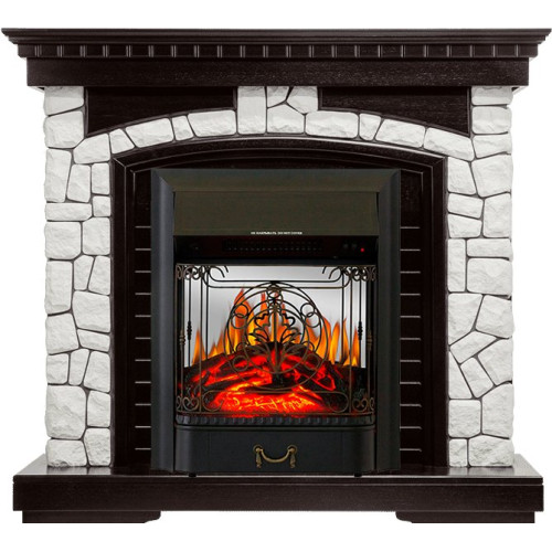 Royal Flame Glasgow - Венге / Белый с очагом Majestic FX M Black