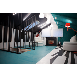 Dimplex Lindos (линейный) с очагом Ignite XLF50