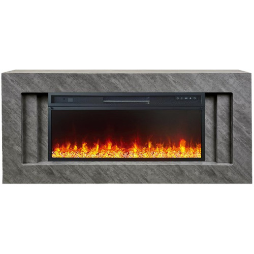 Royal Flame Line 42 Concrete (Разборный) - Серый бетон с очагом Vision 42 LED