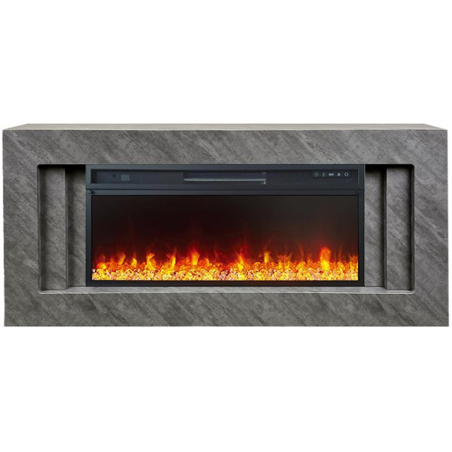 Royal Flame Line 42 Concrete (Разборный) - Серый бетон с очагом Vision 42 LED
