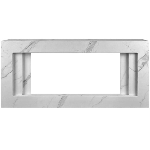 Royal Flame Line 42 SFT White Marble (Разборный) - Белый мрамор с очагом Vision 42 LOG LED