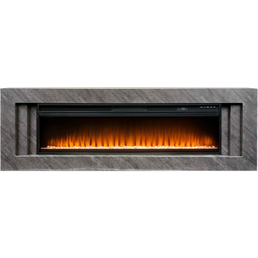 Royal Flame Line 60 Concrete - Серый бетон с очагом Vision 60 LED