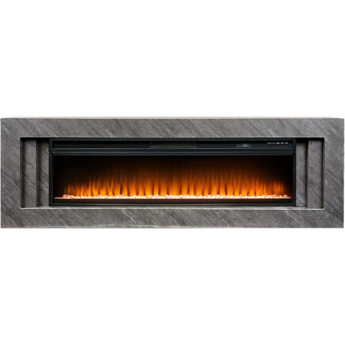 Royal Flame Line 60 Concrete - Серый бетон с очагом Vision 60 LED