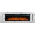 Royal Flame Line 60 SFT White Marble (Разборный) - Белый мрамор с очагом Vision 60 LOG LED