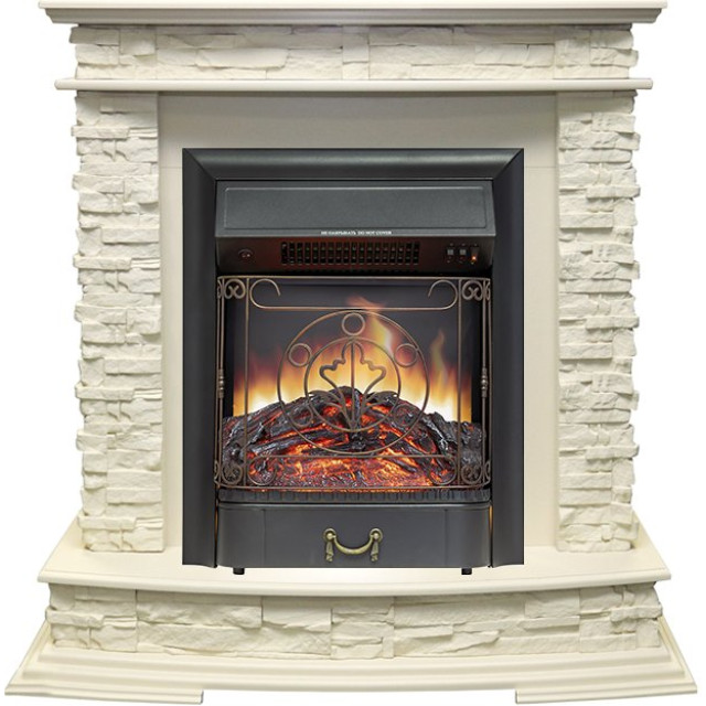 Royal Flame Luzern - Слоновая кость с очагом Majestic FX Black