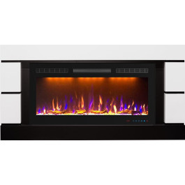 Royal Flame Modern - Белый с черным (Глубина 300 мм) с очагом Crystal 36 RF