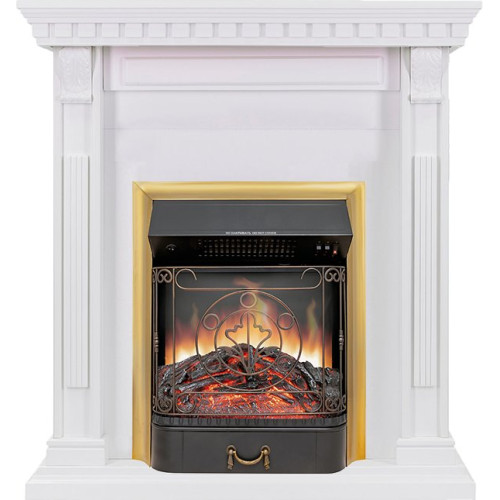 Royal Flame Orlean - Белый с очагом Majestic FX Brass