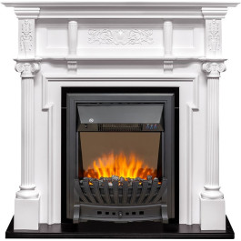 Royal Flame Oxford - Белый с очагом Aspen Black