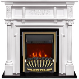 Royal Flame Oxford - Белый с очагом Aspen Gold