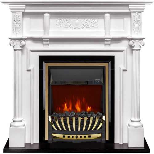 Royal Flame Oxford - Белый с очагом Aspen Gold