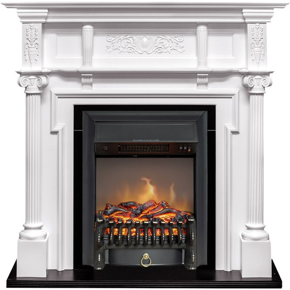 Royal Flame Oxford - Белый с очагом Fobos FX M Black