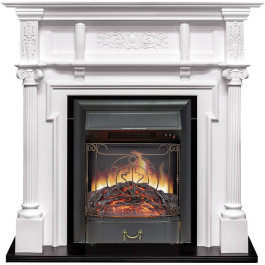 Royal Flame Oxford - Белый с очагом Majestic FX Black